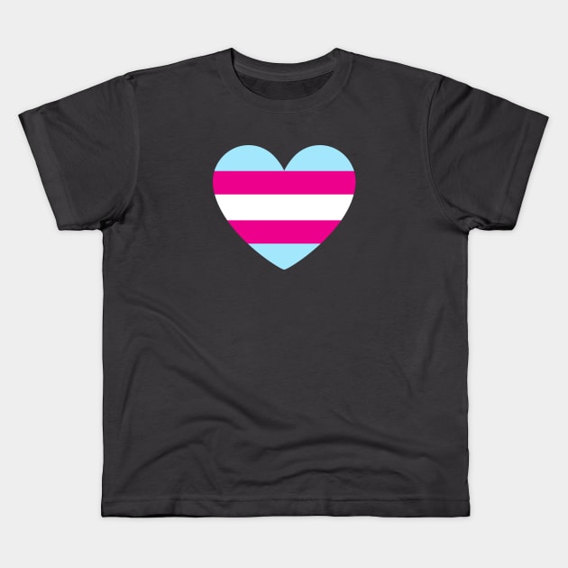LGBT | Transgender Pride Flag Heart Kids T-Shirt by s.hiro